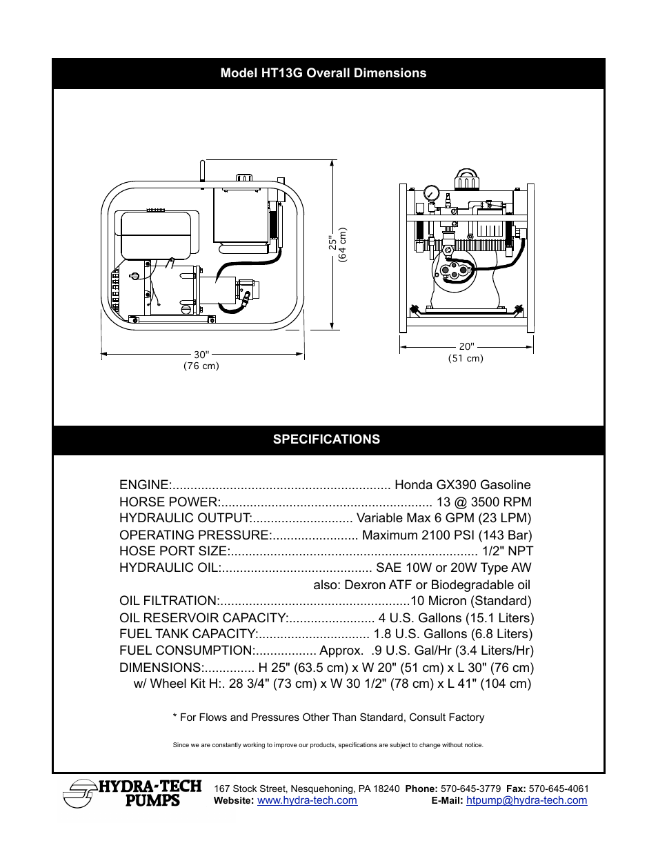 Hydra-Tech HT13G User Manual | Page 2 / 2