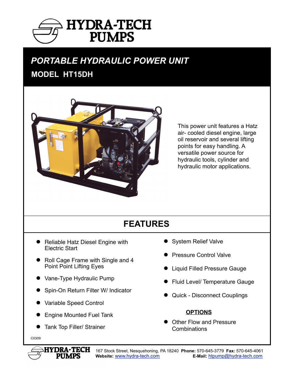 Hydra-Tech HT15DH User Manual | 2 pages
