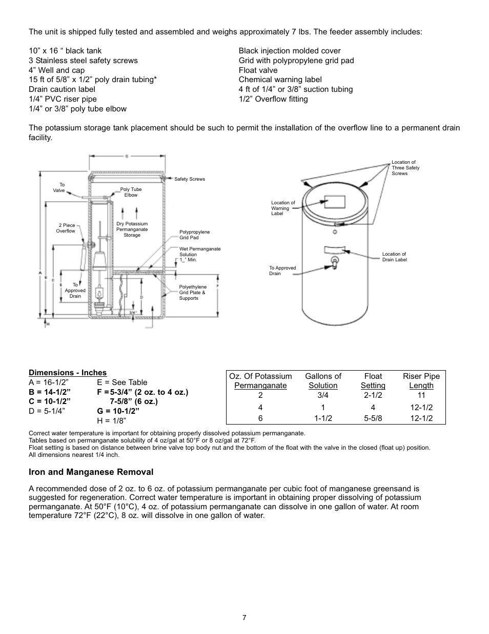 Iron and manganese removal | Hydrotech 5600 & 2510 Valve Automatic Iron & Sulfur Filter Operation Manual User Manual | Page 9 / 16