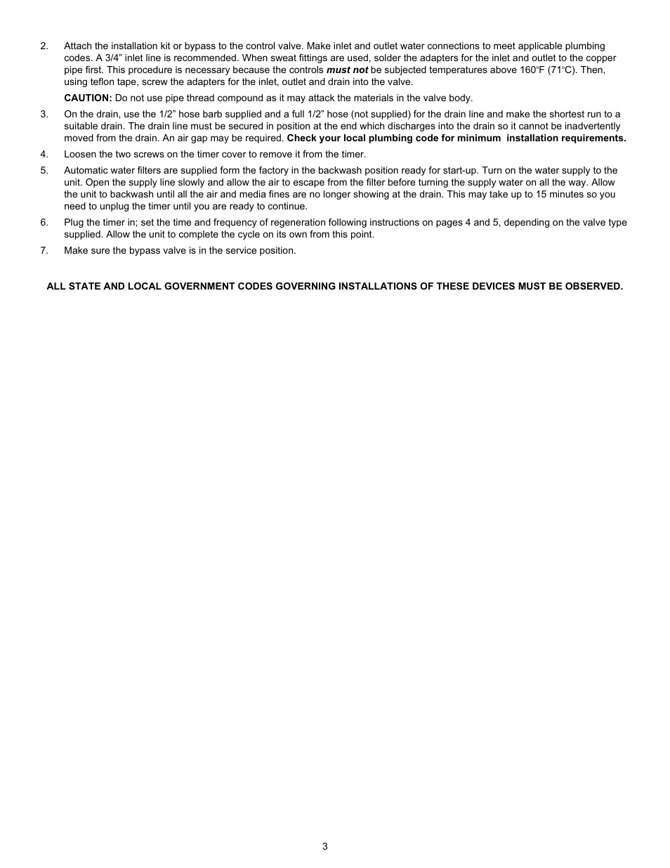 Hydrotech 2510 Valve Automatic Water Filters: Activated Carbon, Turbidity (Multi-Media), Neutralizing User Manual | Page 5 / 12