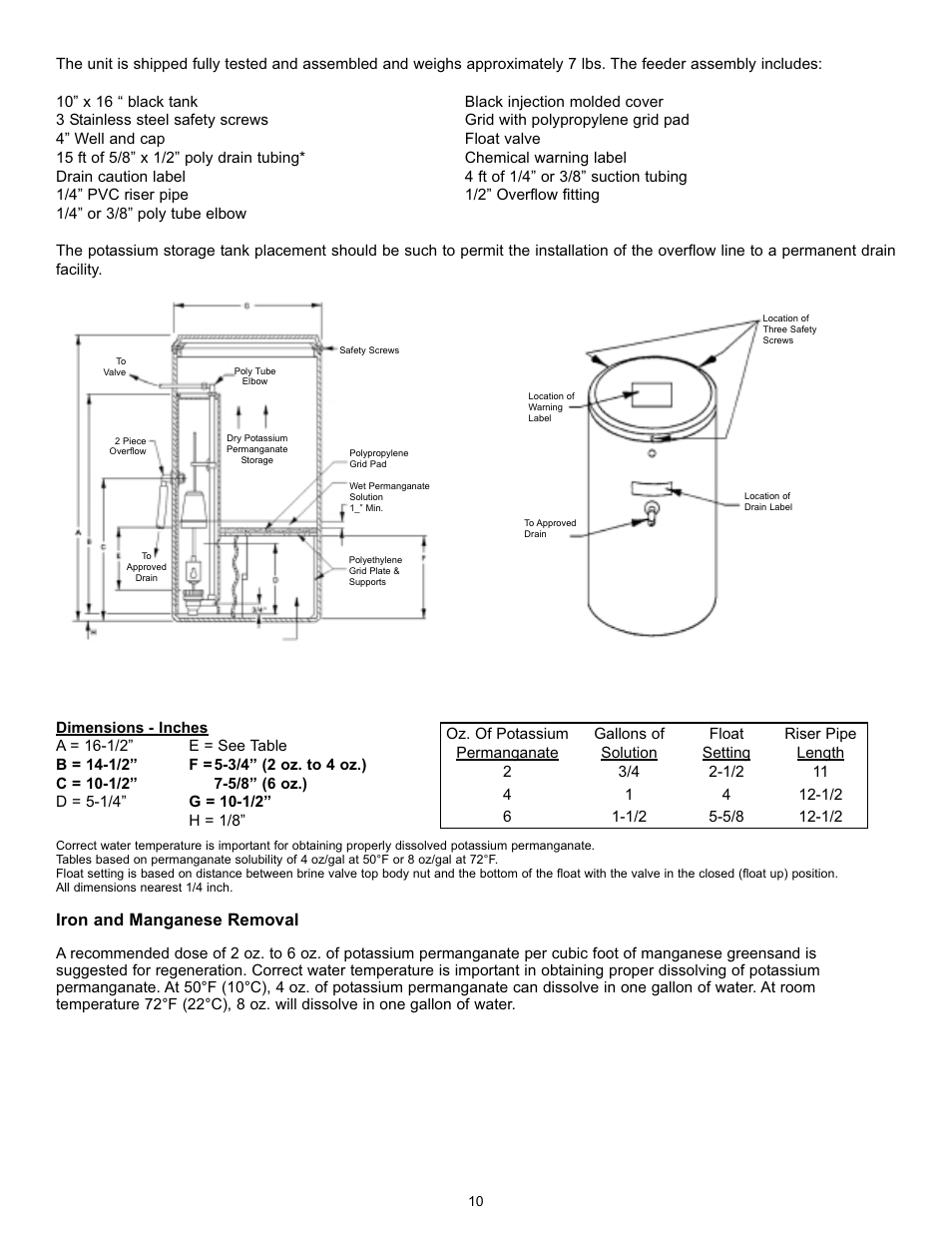 Iron and manganese removal | Hydrotech 5600 SXT Valve Iron & Sulfur Filter Operation Manual User Manual | Page 12 / 16