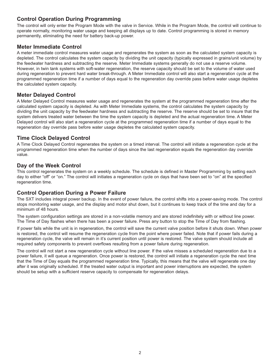 Hydrotech 5600 SXT Valve Chem Free Iron Filter Operation Manual User Manual | Page 4 / 18