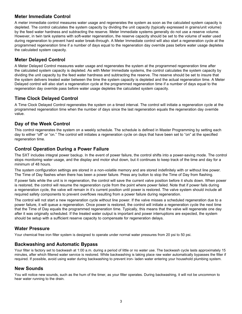 Hydrotech 2510 AIO SXT Chemical Free Iron Filter Operation Manual User Manual | Page 5 / 16