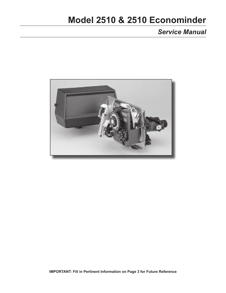 Hydrotech 2510 Econominder Service Manual User Manual | 40 pages