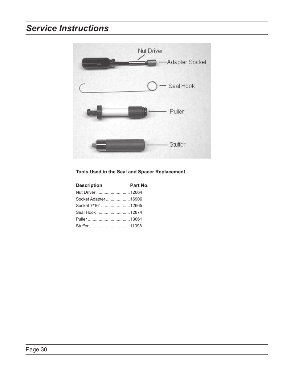 Service instructions | Hydrotech 2510 Econominder Service Manual User Manual | Page 30 / 40