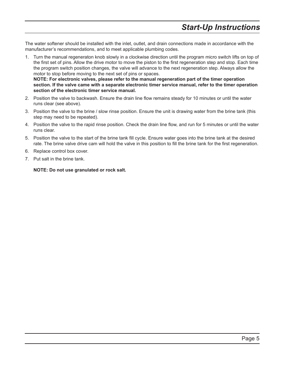 Start-up instructions | Hydrotech 2510 Econominder Service Manual User Manual | Page 5 / 40