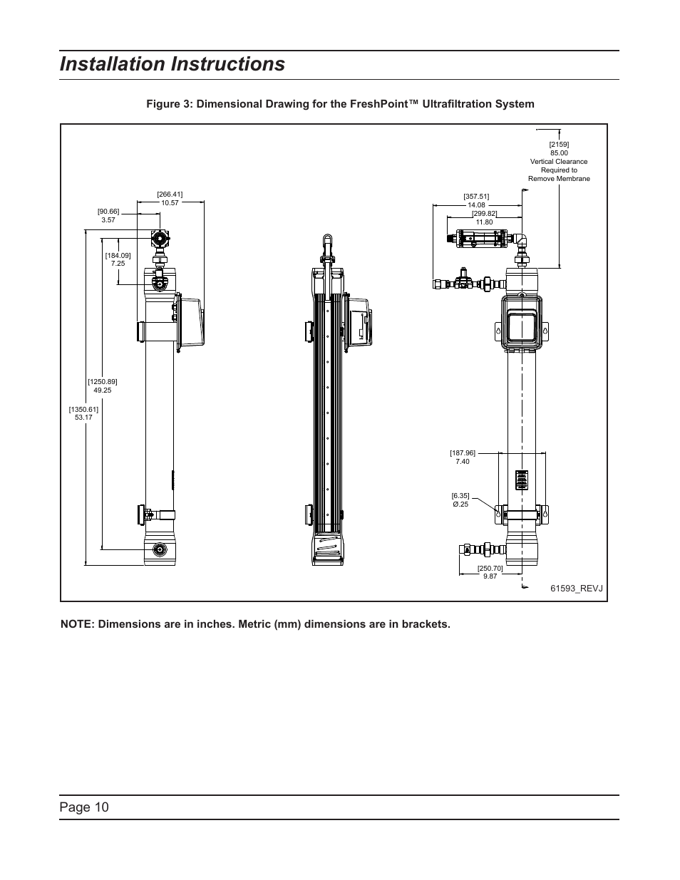 Installation instructions, Page 10 | Hydrotech FreshPoint U440 Ultrafiltration System User Manual | Page 10 / 36