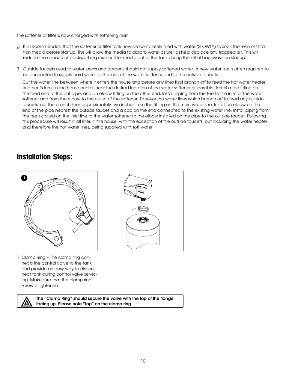 Installation steps | Hydrotech 6200 SXT Automatic Meter Initiated Water Softener User Manual | Page 11 / 44