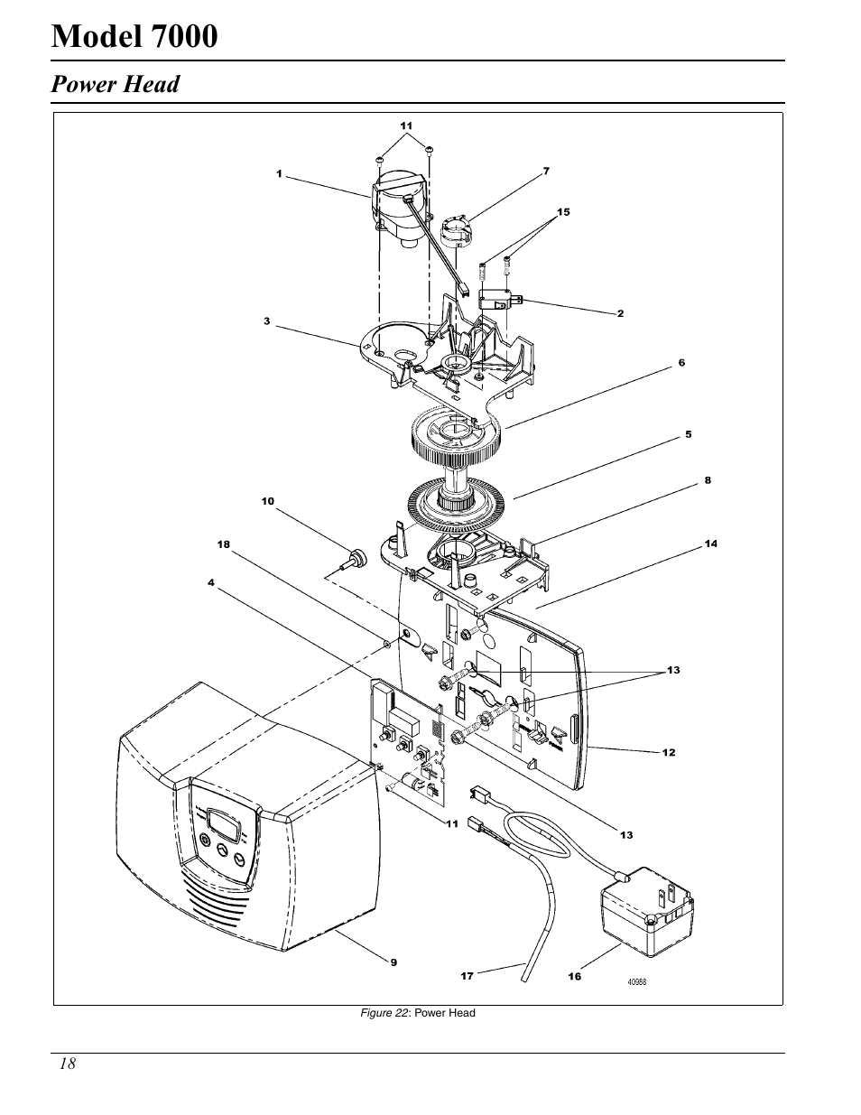 Model 7000, Power head | Hydrotech 7000 Service Manual User Manual | Page 18 / 32