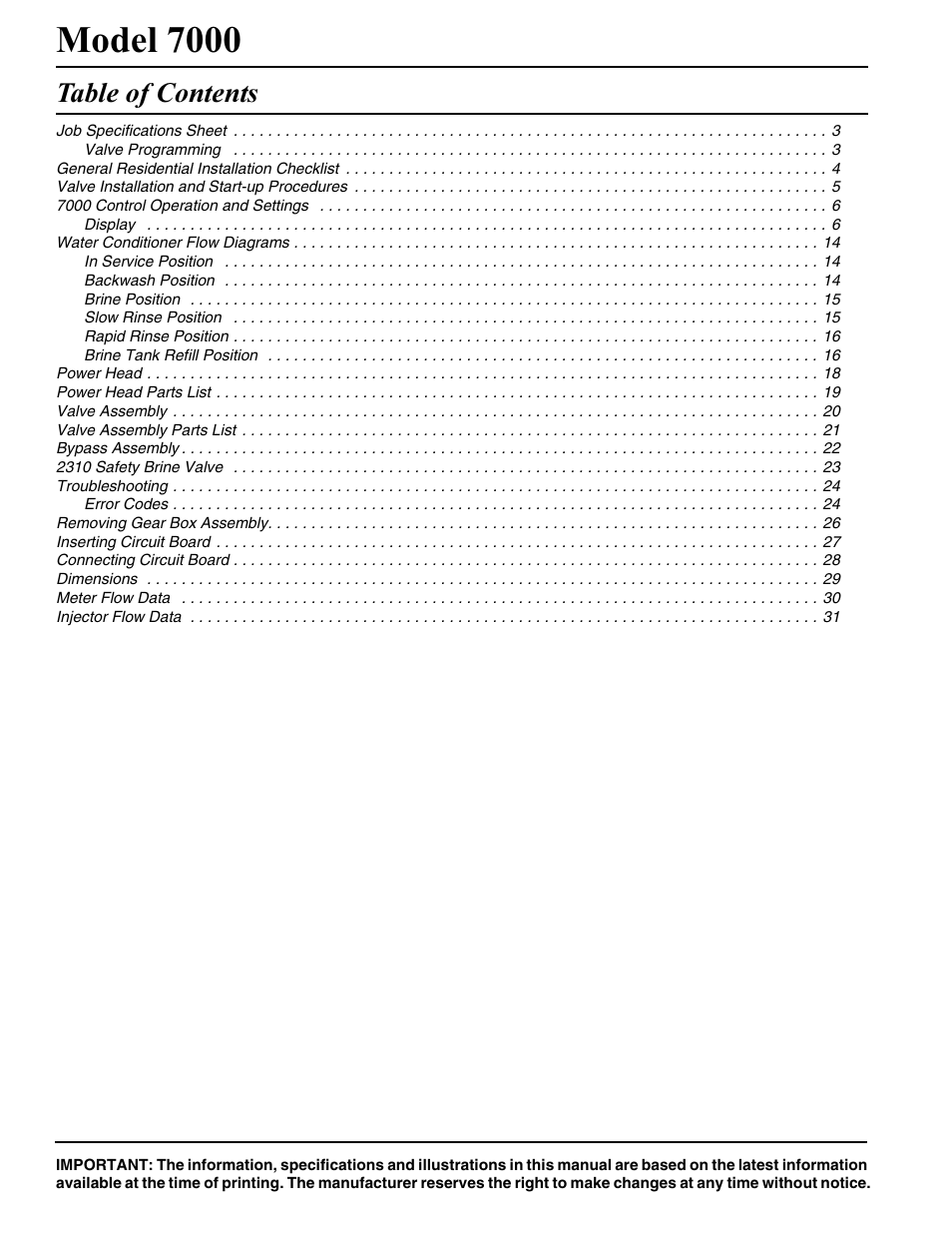 Hydrotech 7000 Service Manual User Manual | Page 2 / 32