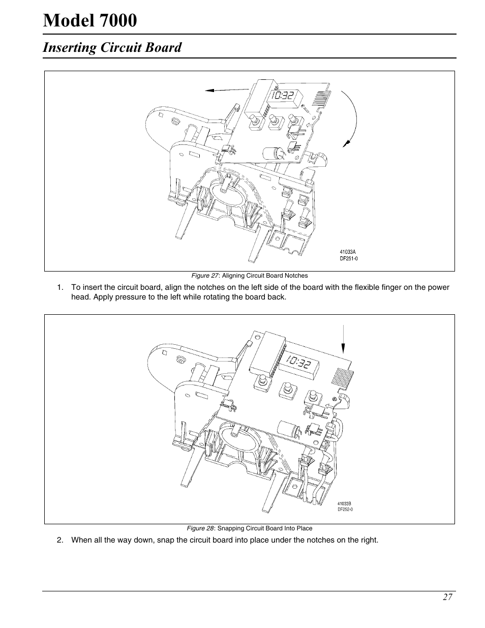 Model 7000, Inserting circuit board | Hydrotech 7000 Service Manual User Manual | Page 27 / 32