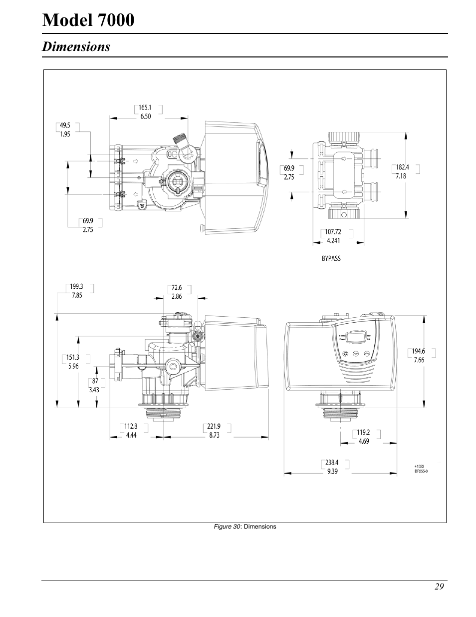 Model 7000, Dimensions | Hydrotech 7000 Service Manual User Manual | Page 29 / 32