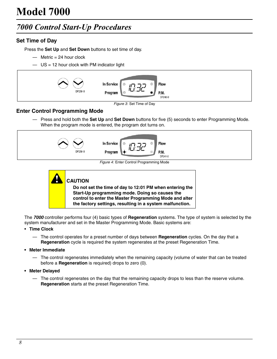 Model 7000, 7000 control start-up procedures | Hydrotech 7000 Service Manual User Manual | Page 8 / 32