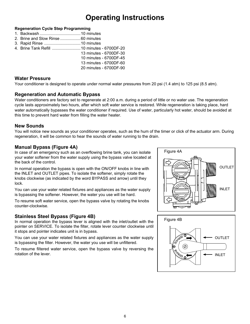 Operating instructions | Hydrotech 6700 XTR Downflow Valve Water Softener User Manual | Page 8 / 12