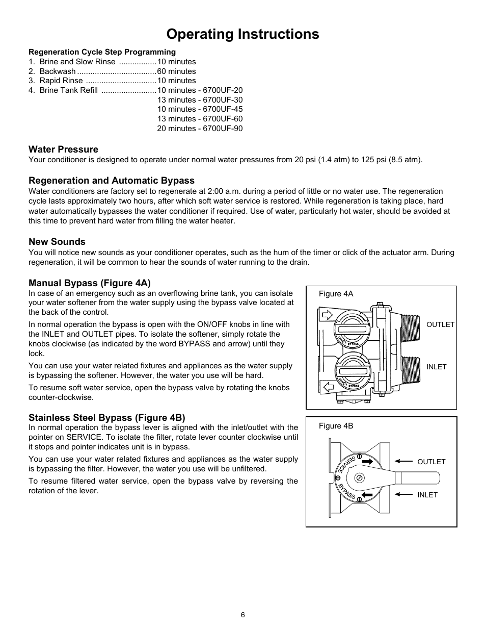 Operating instructions | Hydrotech 6700 XTR Upflow Valve Water Softener User Manual | Page 8 / 12
