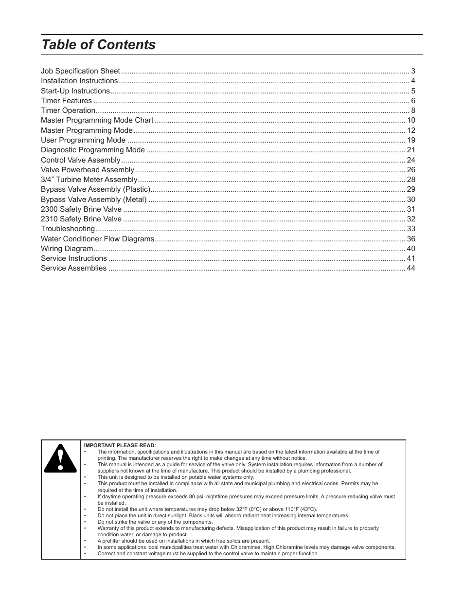 Hydrotech 5600 SXT Downflow Service Manual User Manual | Page 2 / 48