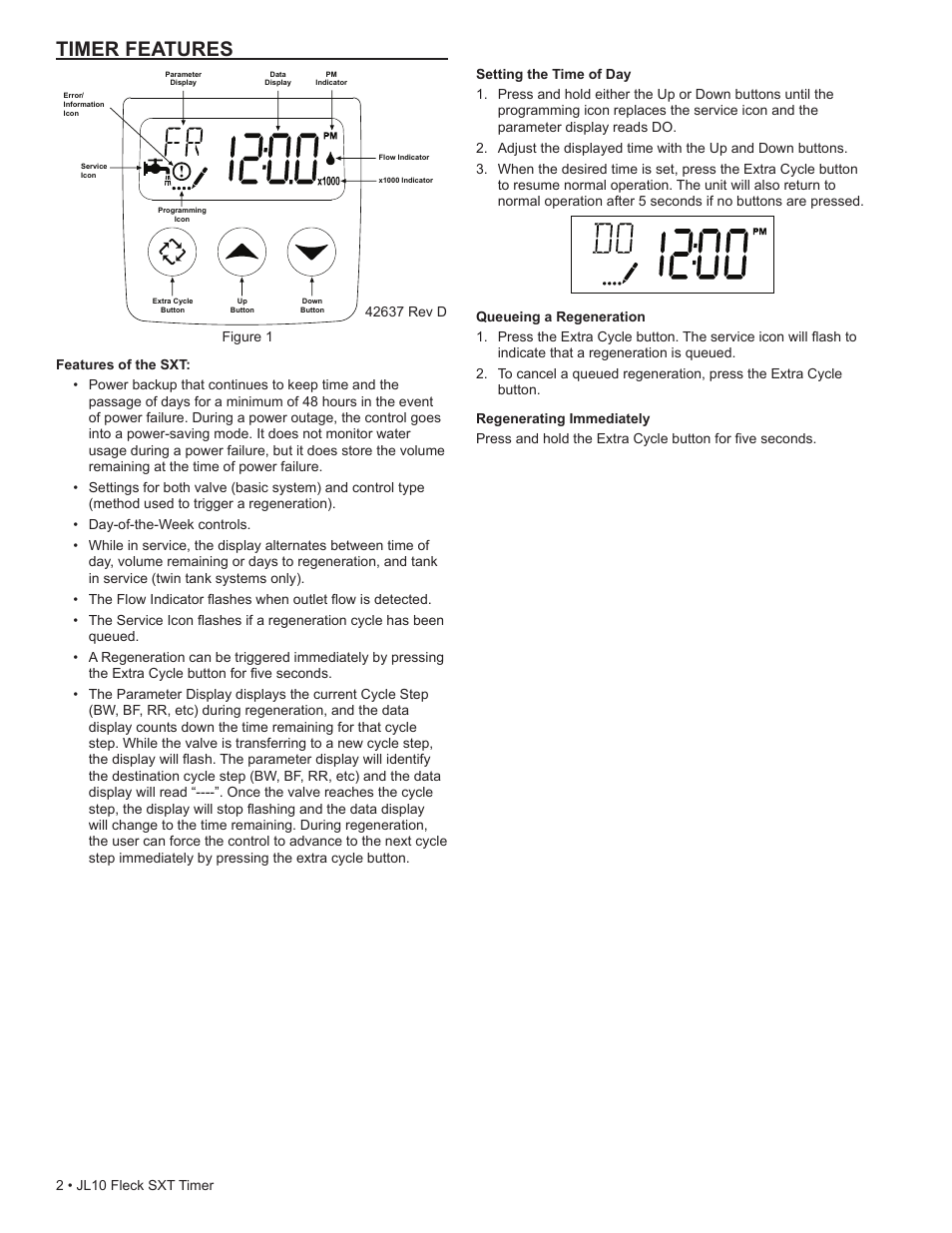 Timer features | Hydrotech SXT Timer User Manual | Page 2 / 24