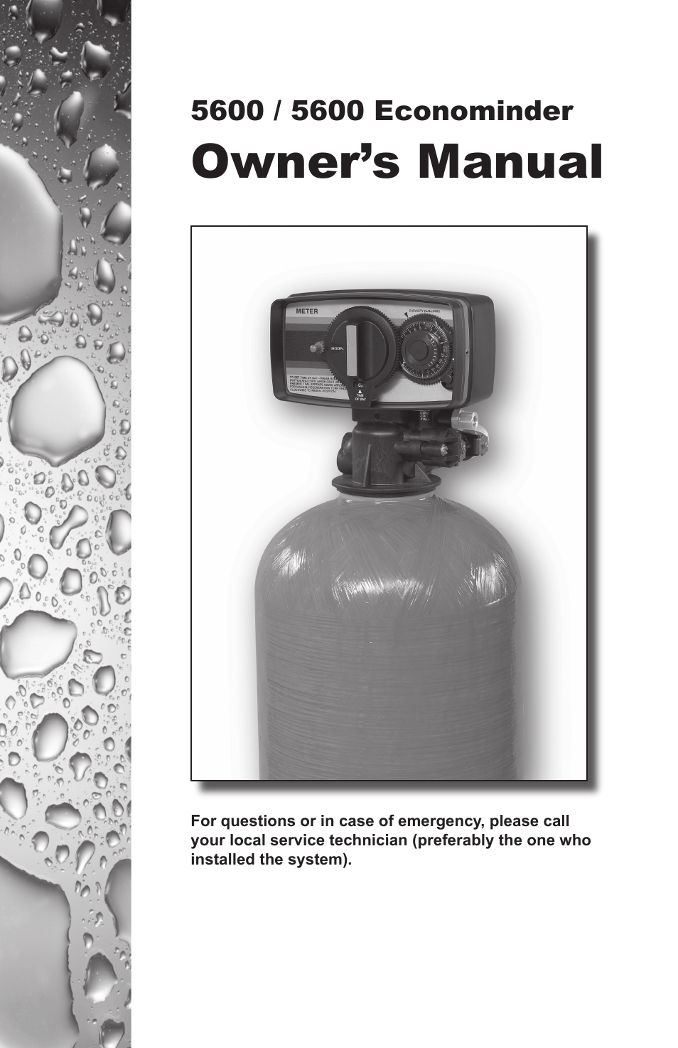 Hydrotech 5600 Econominder Owners Manual User Manual | 8 pages