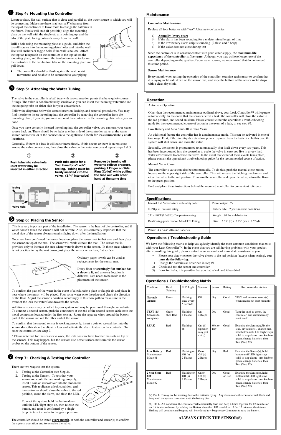 Hydrotech LCP38 Leak Controller User Manual | Page 2 / 2