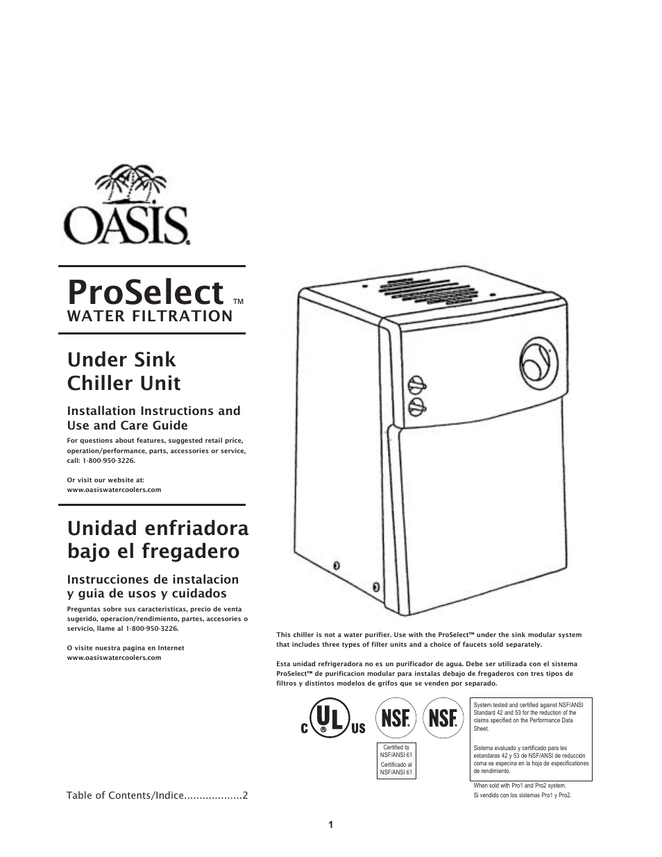 Hydrotech ProSelect R1P Remote Water Chiller User Manual | 16 pages