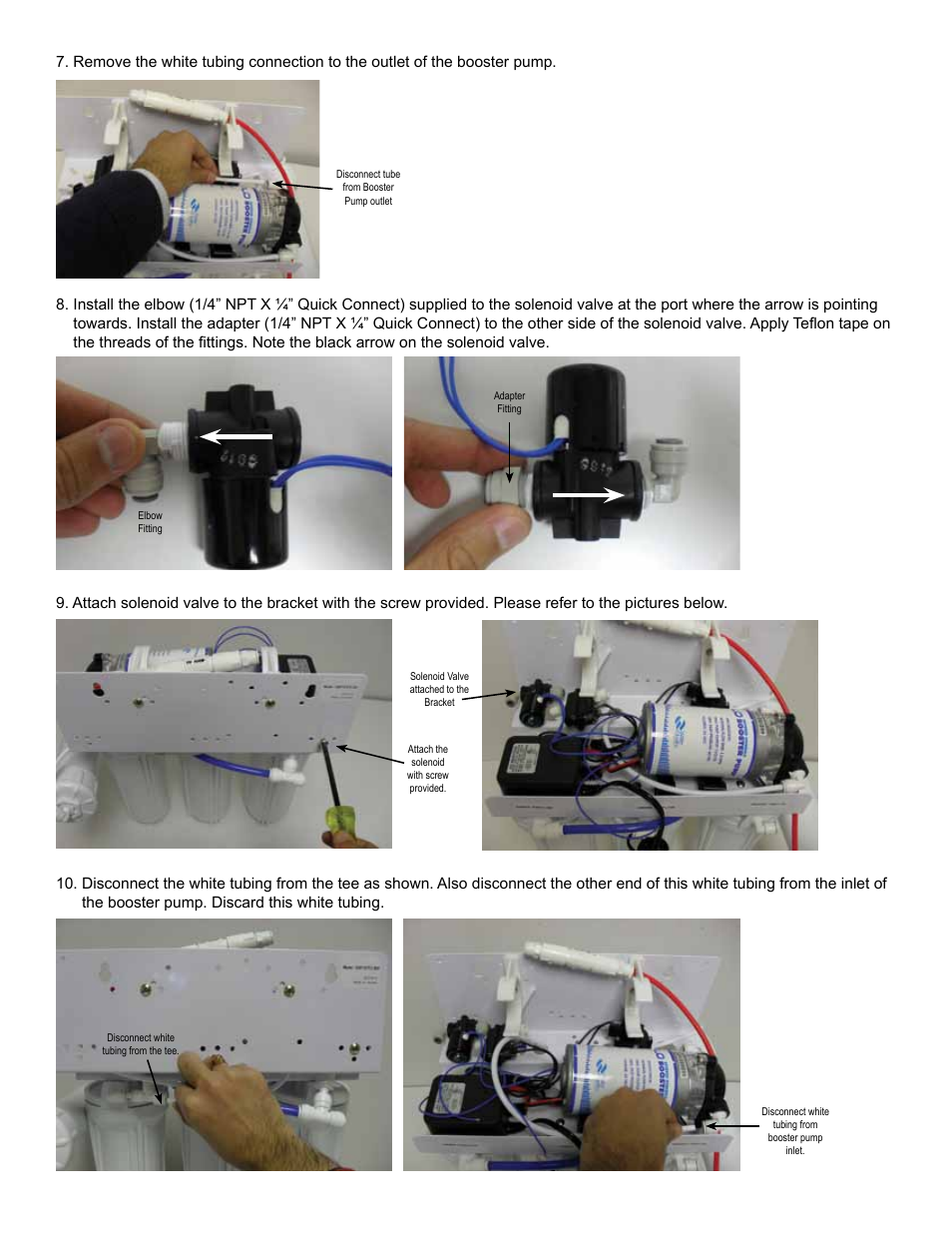 Hydrotech EBP75TFC-3SF Replacing the Auto Shutoff With a Solenoid Valve on Economy Reverse Osmosis C_W Booster Pump User Manual | Page 3 / 7