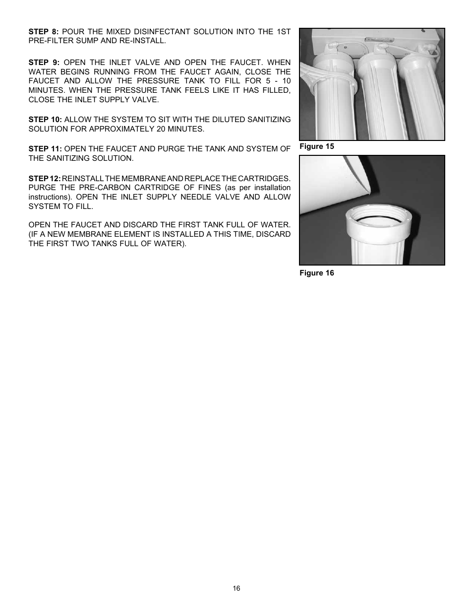 Hydrotech Reverse Osmosis Drinking Water System c_w Booster Pump and Inlet Solenoid User Manual | Page 18 / 24