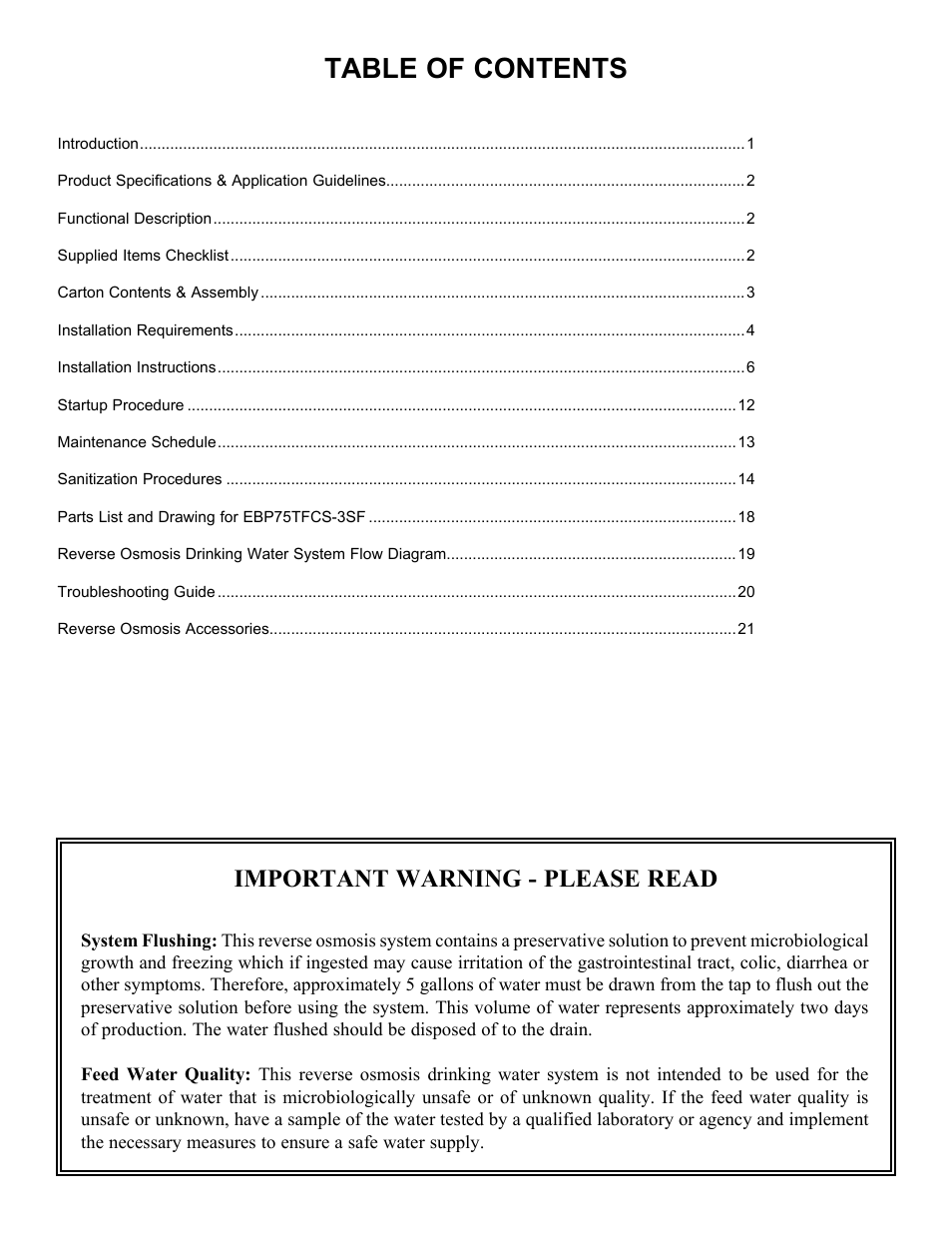 Hydrotech Reverse Osmosis Drinking Water System c_w Booster Pump and Inlet Solenoid User Manual | Page 2 / 24