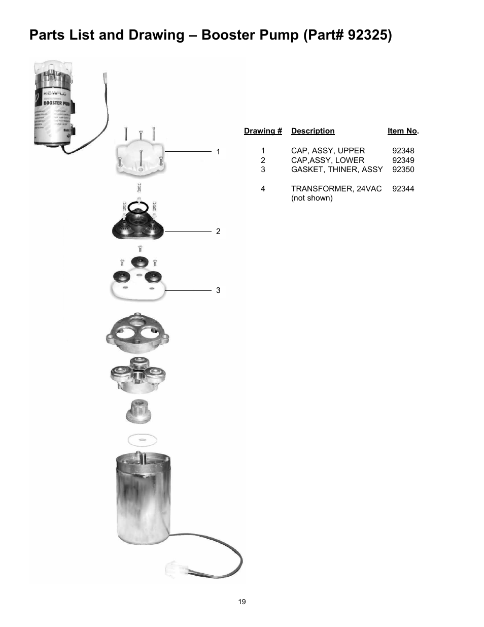 Hydrotech Reverse Osmosis Drinking Water System c_w Booster Pump and Inlet Solenoid User Manual | Page 21 / 24
