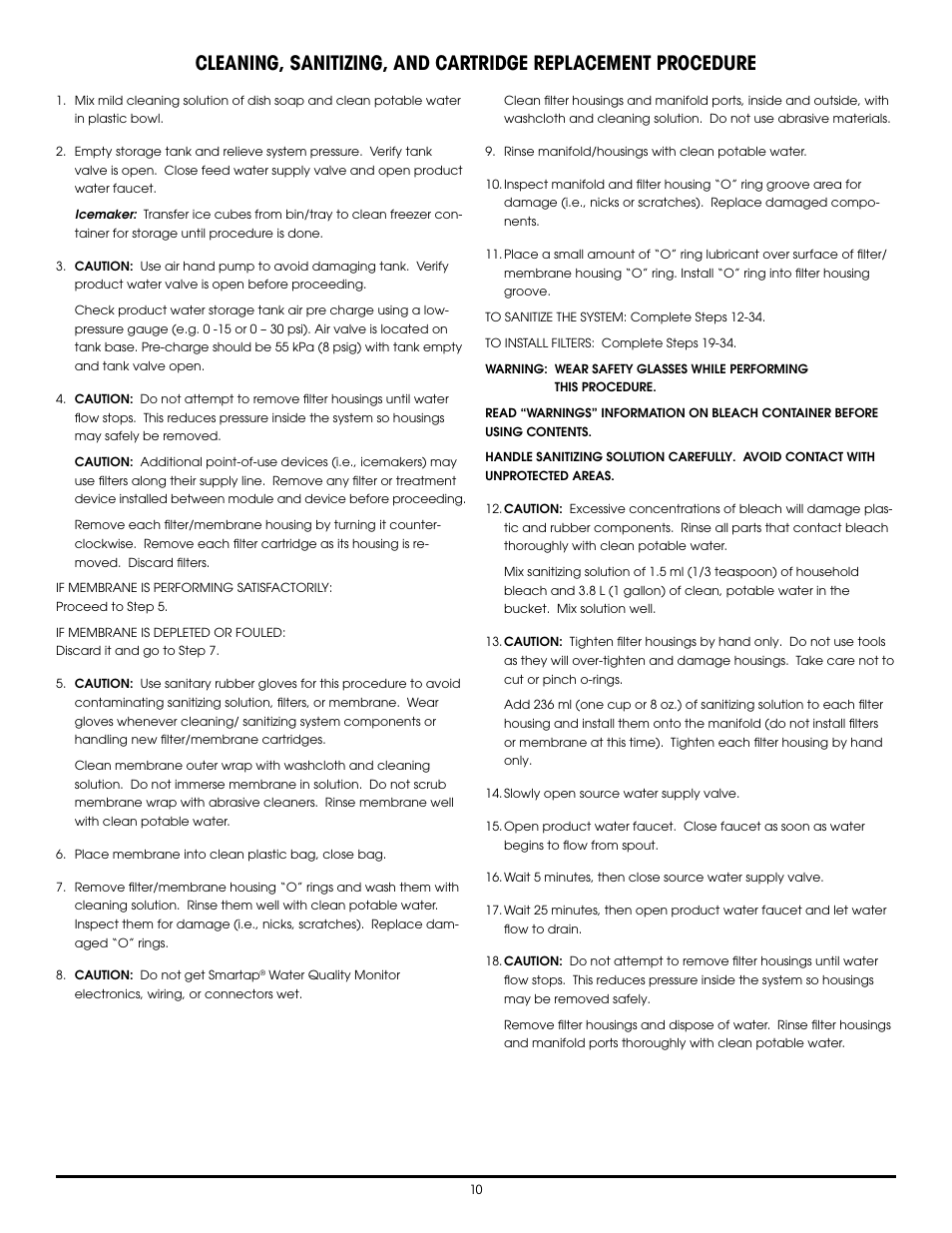 Hydrotech 1240 Series ADVANCED REVERSE OSMOSIS WATER TREATMENT SYSTEMS User Manual | Page 16 / 20