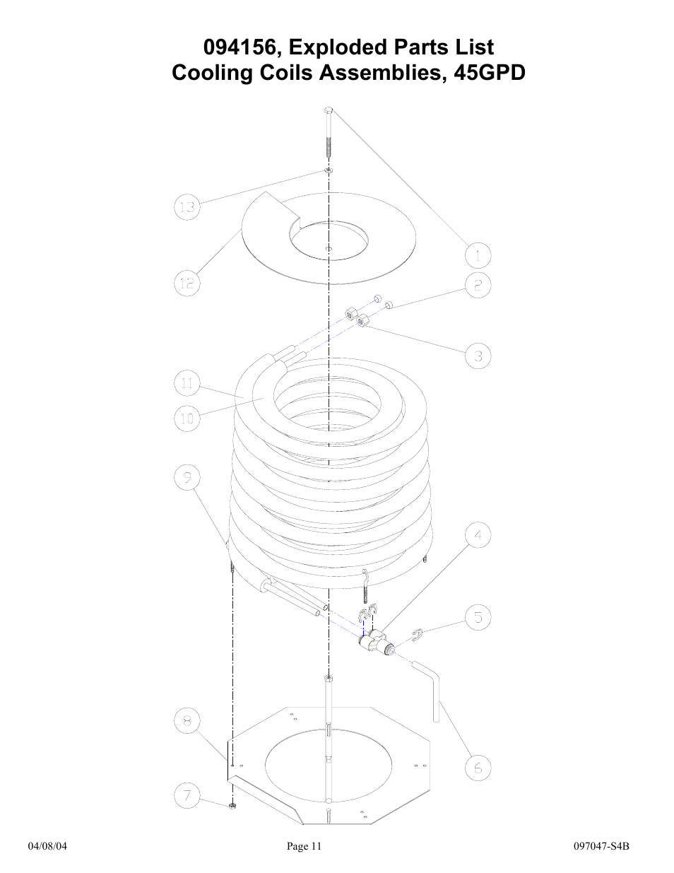 Hydrotech Precision-PWS 45-75, AED-2 & APK-4 SERIES 0004 0002 0001 REPLACEMENT PARTS MANUAL User Manual | Page 11 / 28