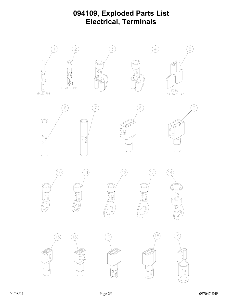 Hydrotech Precision-PWS 45-75, AED-2 & APK-4 SERIES 0004 0002 0001 REPLACEMENT PARTS MANUAL User Manual | Page 25 / 28