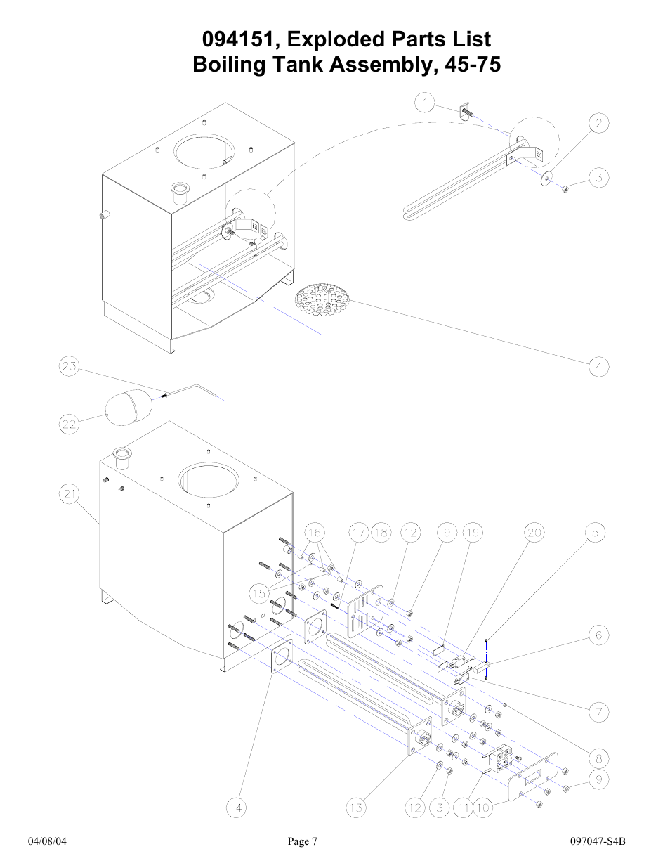 Hydrotech Precision-PWS 45-75, AED-2 & APK-4 SERIES 0004 0002 0001 REPLACEMENT PARTS MANUAL User Manual | Page 7 / 28
