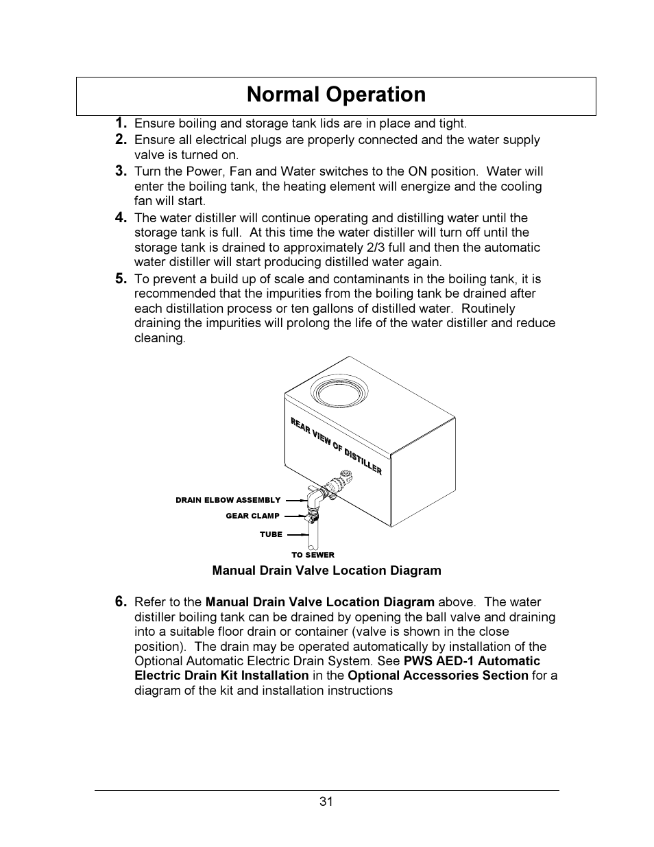 Normal operation | Hydrotech Precision-PWS 12-12 OWNERS GUIDE User Manual | Page 31 / 66