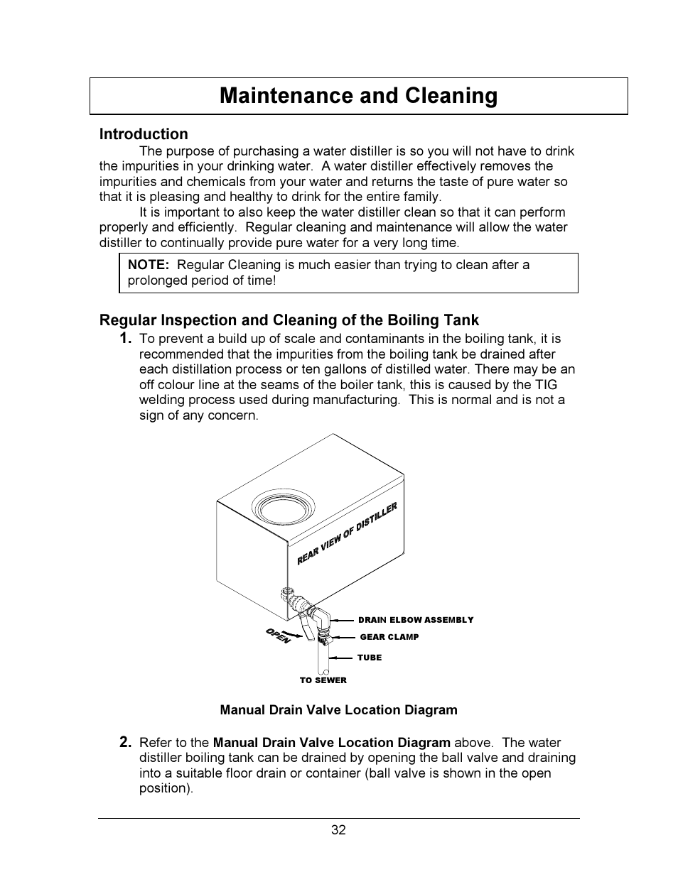 Maintenance and cleaning | Hydrotech Precision-PWS 12-12 OWNERS GUIDE User Manual | Page 32 / 66