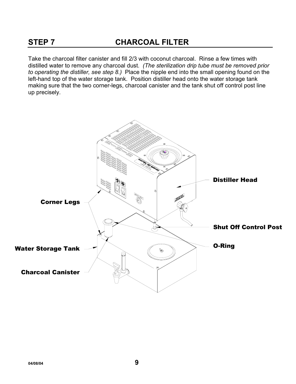 Step 7charcoal filter, Step 7 charcoal filter | Hydrotech Precision-PWS 5-3 OWNERS GUIDE User Manual | Page 9 / 13