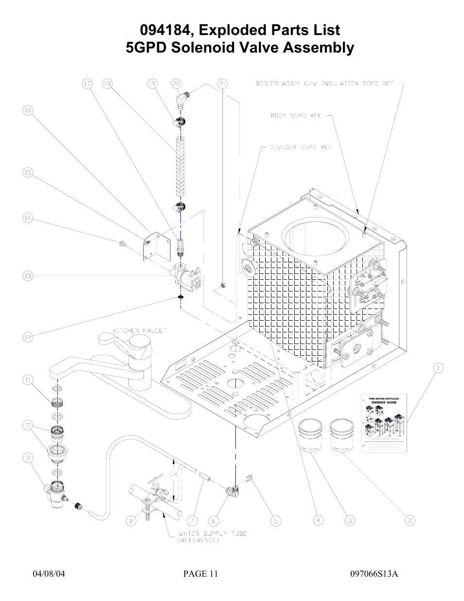 Hydrotech Precision-PWS 5-3(120_240VAC) REPLACEMENT PARTS MANUAL User Manual | Page 11 / 20