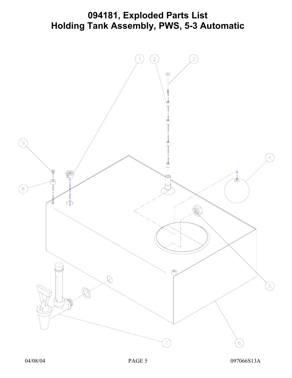 Hydrotech Precision-PWS 5-3(120_240VAC) REPLACEMENT PARTS MANUAL User Manual | Page 5 / 20