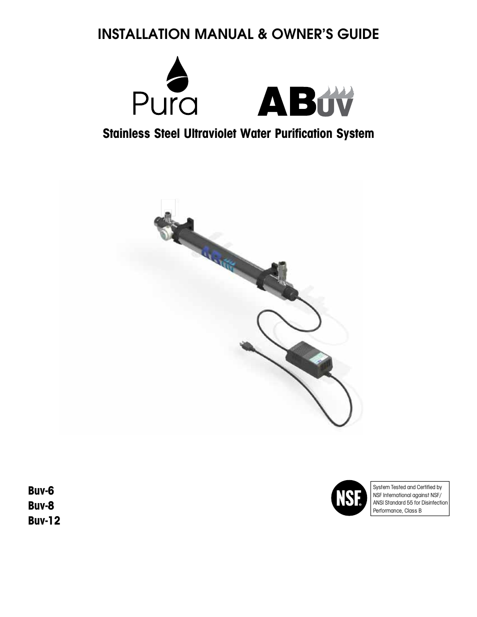 Hydrotech PURA ABuv 6_8_12 User Manual | 12 pages