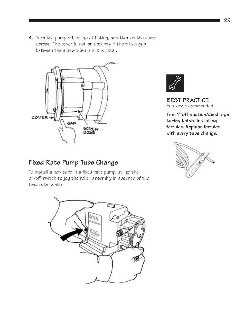 Fixed rate pump tube change | Hydrotech Classic Series Stenner Basic Service Manual User Manual | Page 30 / 48