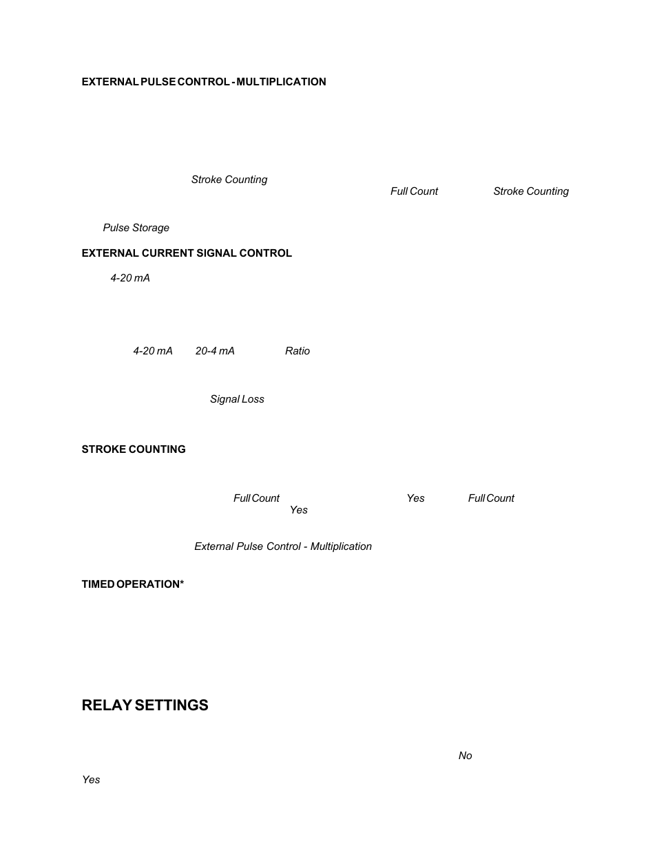 Relay settings | Hydrotech MP Series PULSAtron User Manual | Page 13 / 32