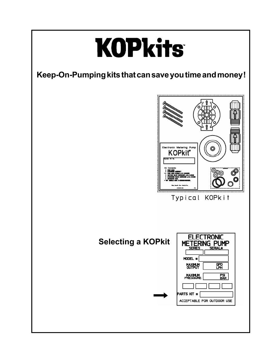 Selecting a kopkit | Hydrotech MP Series PULSAtron User Manual | Page 32 / 32