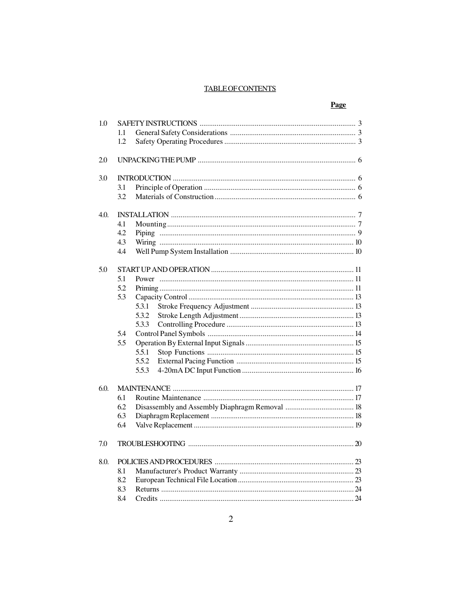 Hydrotech C, C PLUS, A PLUS, E, E-DC and E PLUS Series PULSAtron User Manual | Page 2 / 24