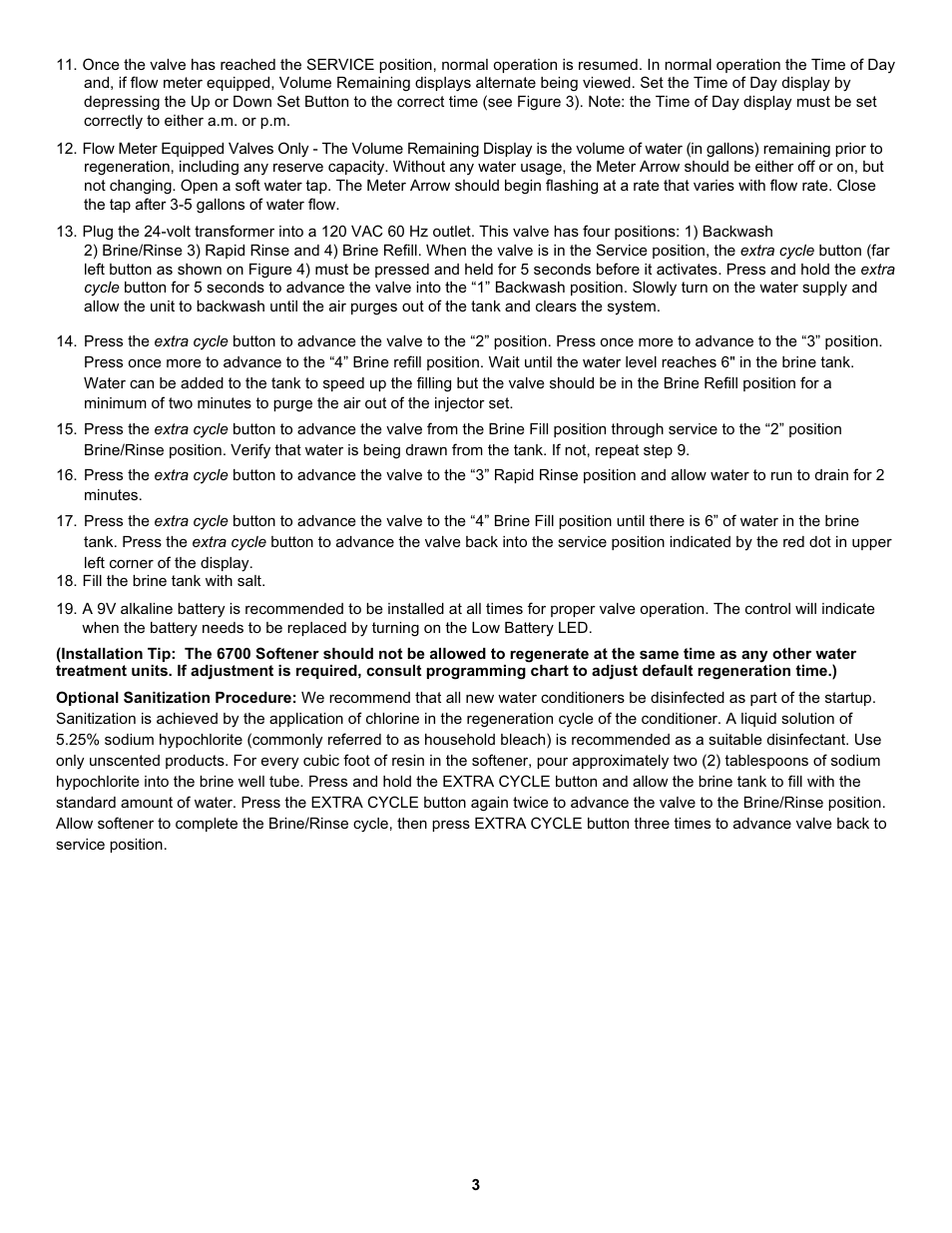 Hydrotech 6700 Valve Downflow Automatic Water Softeners Operation Manual User Manual | Page 4 / 9
