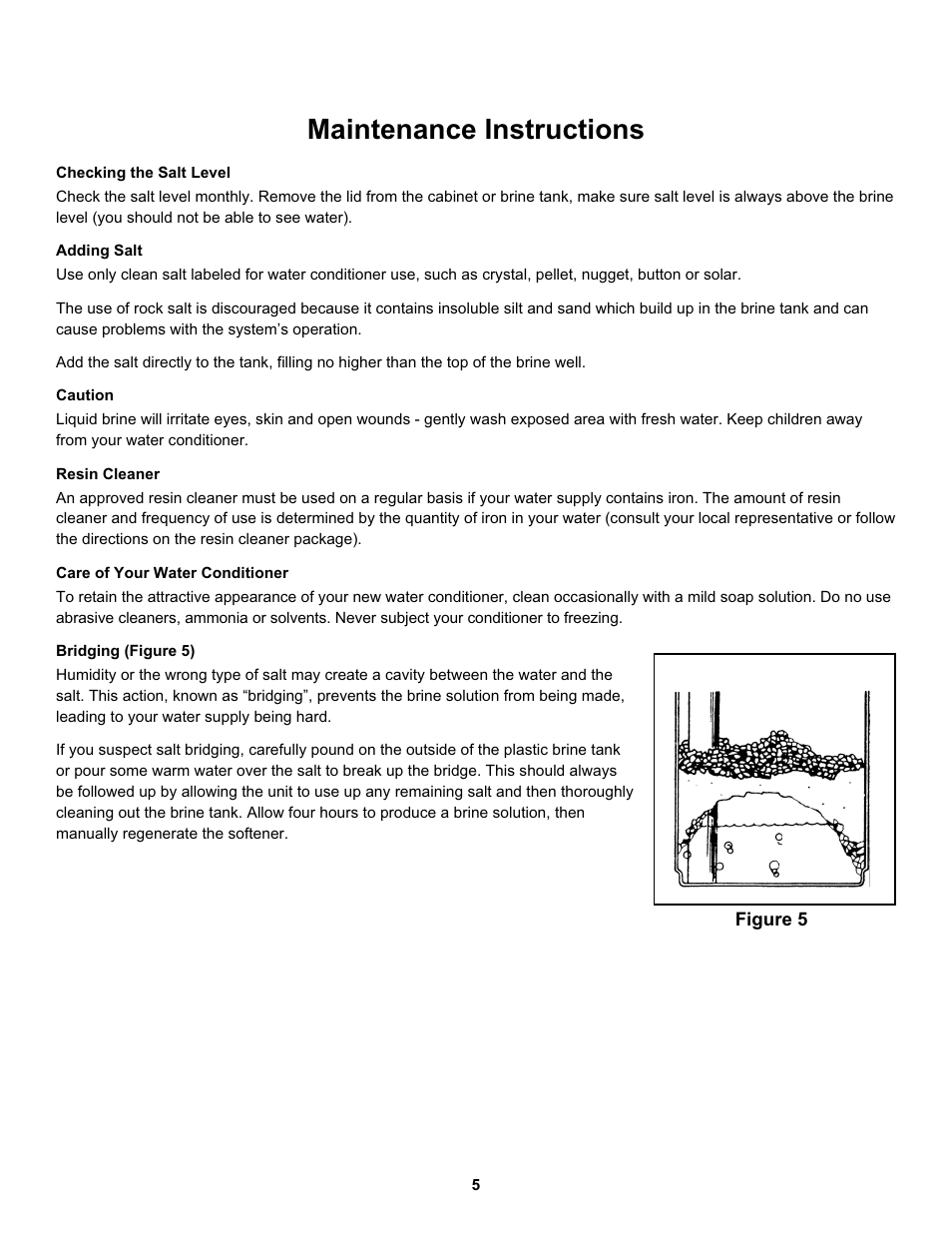 Maintenance instructions | Hydrotech 6700 Valve Downflow Automatic Water Softeners Operation Manual User Manual | Page 6 / 9