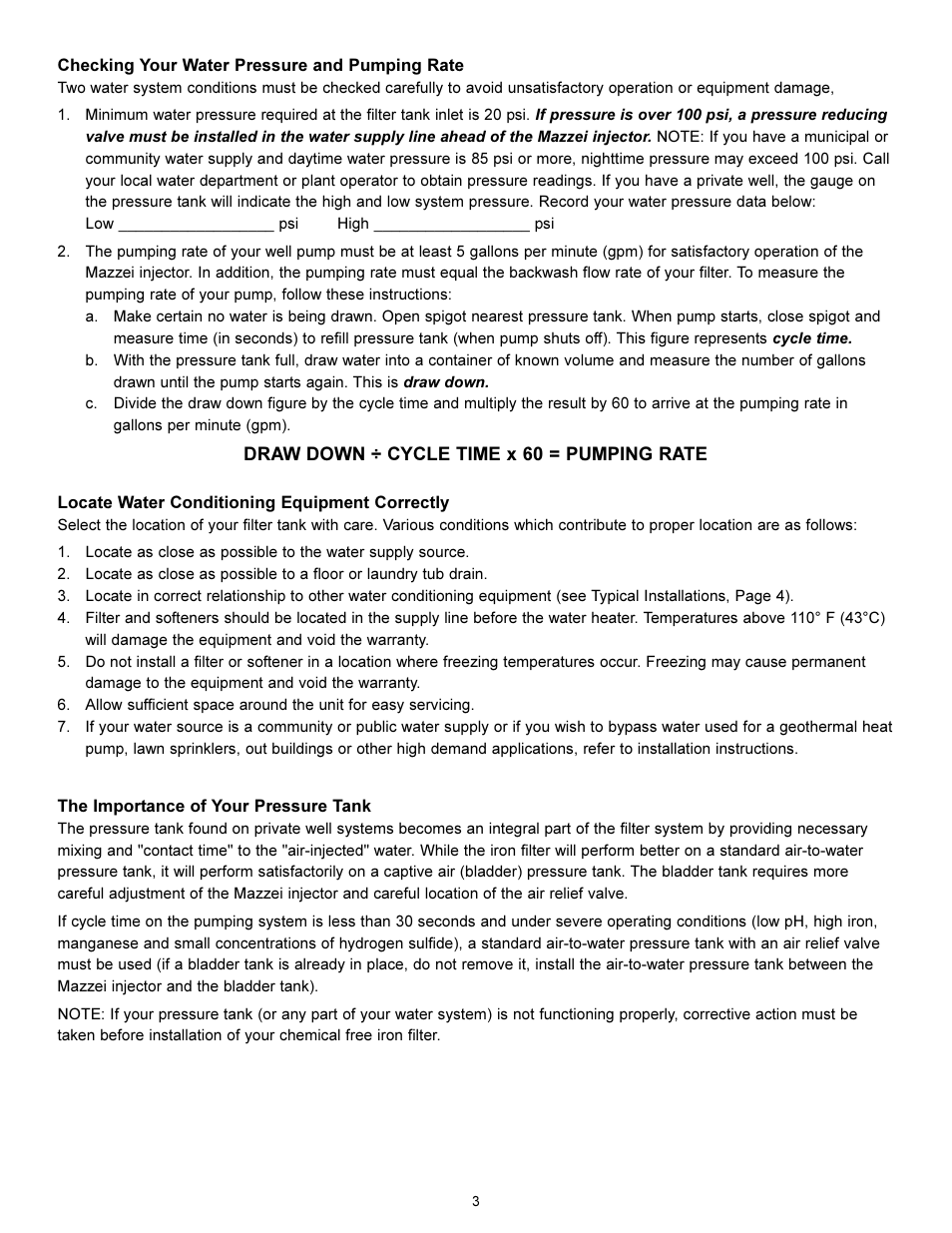 Hydrotech 5600 SE Valve Chem Free Iron Filter Operation Manual User Manual | Page 5 / 16