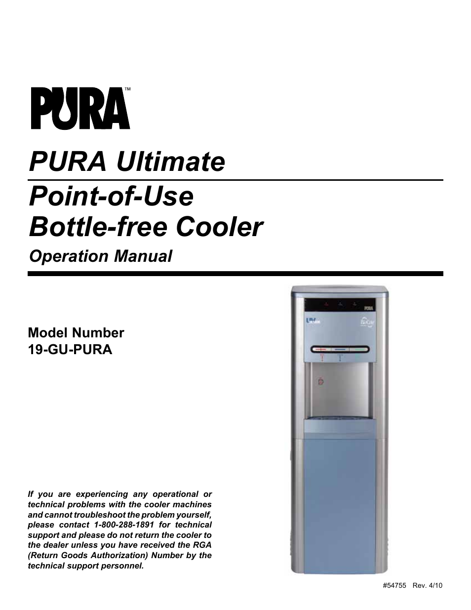 Hydrotech PURA Ultimate 19-GU-PURA Operation Manual User Manual | 32 pages