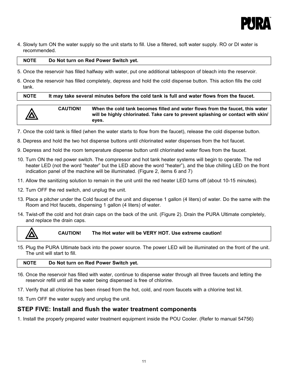 Hydrotech PURA Ultimate 19-GU-PURA Operation Manual User Manual | Page 11 / 32