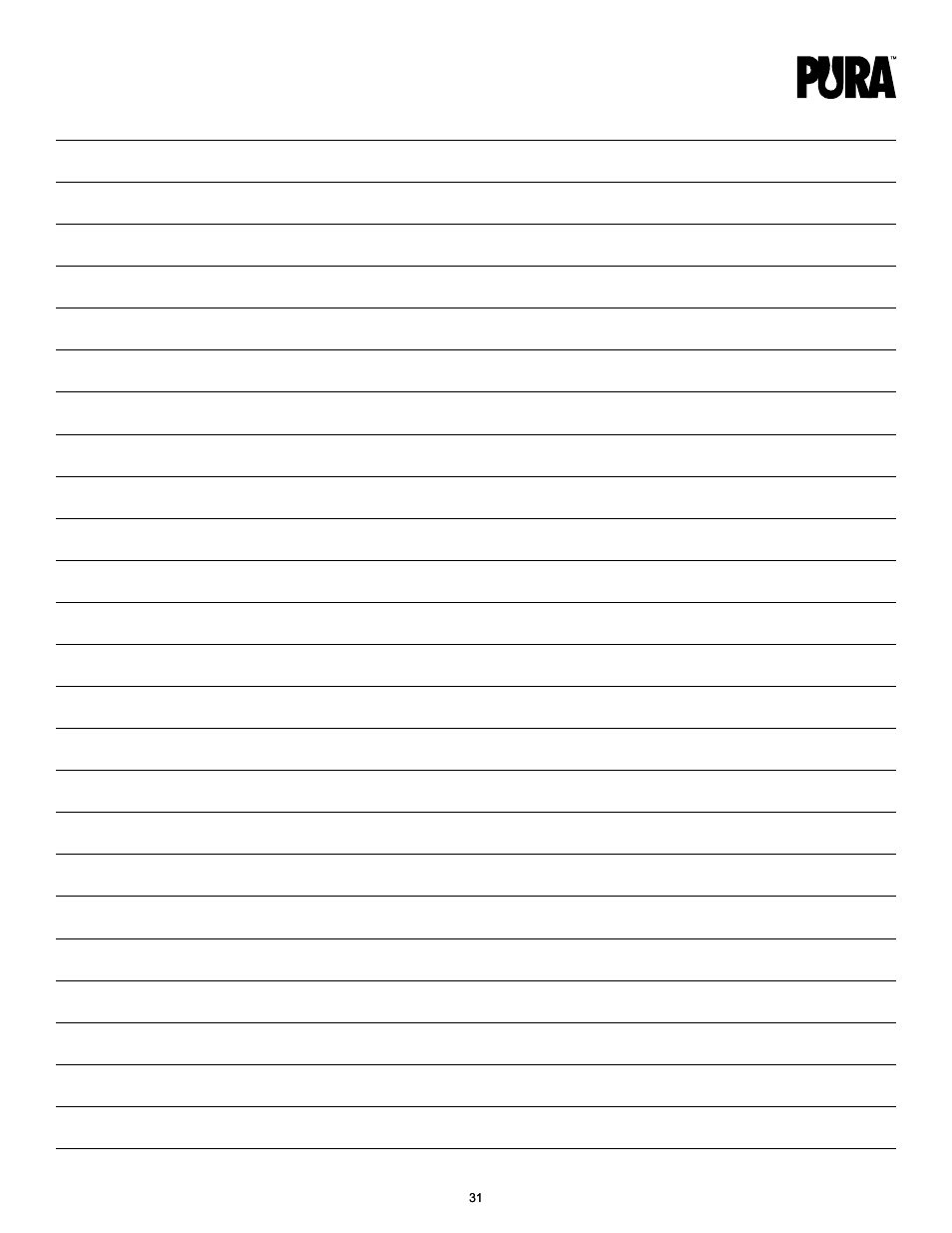 Hydrotech PURA Ultimate 19-GU-PURA Operation Manual User Manual | Page 31 / 32