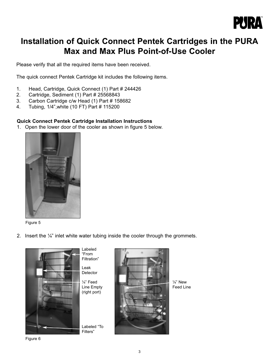 Hydrotech PURA Max and Max Plus Point-of-Use Cooler 1240 Reverse Osmosis Unit Installation Manual User Manual | Page 3 / 4