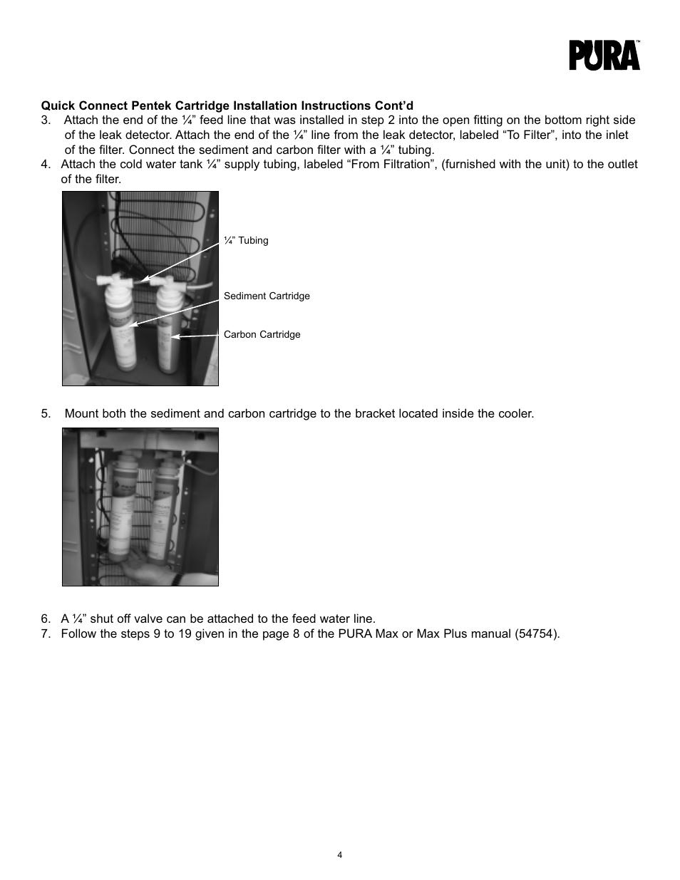 Hydrotech PURA Max and Max Plus Point-of-Use Cooler 1240 Reverse Osmosis Unit Installation Manual User Manual | Page 4 / 4
